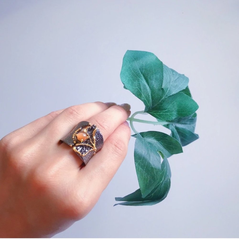 NEW Italian Jewelry Fissure Zircon Ring - Picture 12 of 13